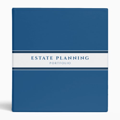 Estate Planning Portfolio Classic Blue 3 Ring Binder