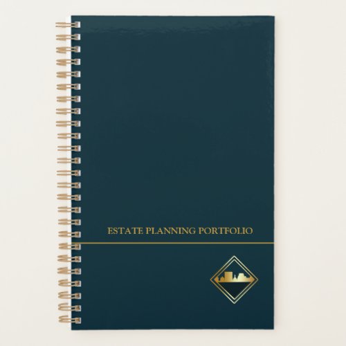 Estate Planning Portfolio _ Dark Blue  Gold Planner