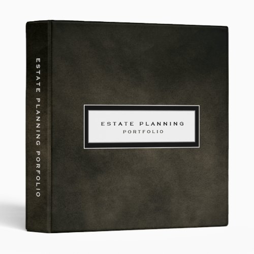 Estate Planning Portfolio Distressed Leather 3 Ring Binder