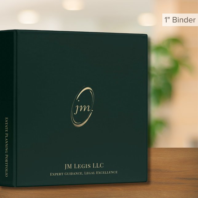 Estate Planning Portfolio Gold Monogram 3 Ring Binder (Creator Uploaded)