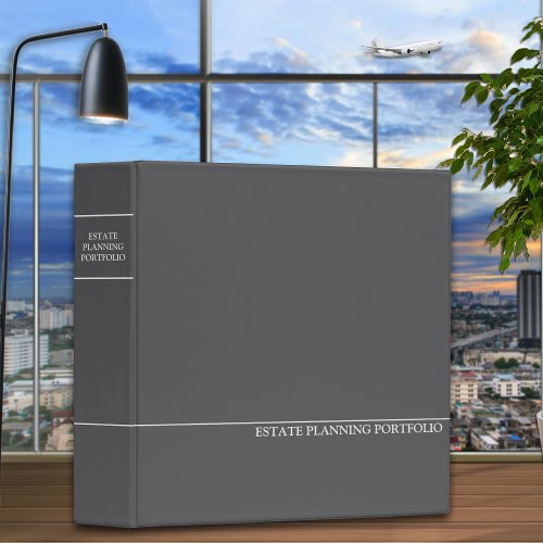 Estate Planning Portfolio _ Gray  White 3 Ring Binder