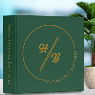 Estate Planning Portfolio - Green 3 Ring Binder