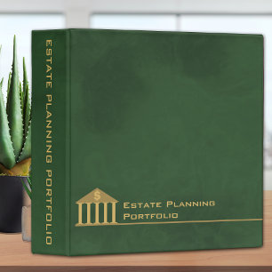 Estate Planning Portfolio Green 3 Ring Binder