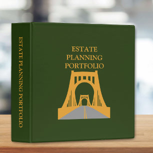 Estate Planning Portfolio - Green \ Gold 3 Ring Binder