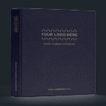 Estate Planning Portfolio Leather Blue Gold Logo 3 Ring Binder<br><div class="desc">Designed for Estate Planners and Law and Legal firms. This binder is ideal for organizing your client's portfolio information.</div>