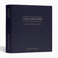 Estate Planning Portfolio Leather Blue Gold Logo