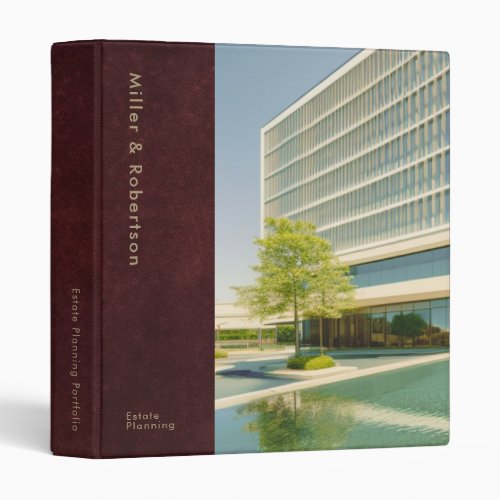 Estate Planning Portfolio Leather Photo Template 3 Ring Binder