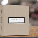 Estate Planning Portfolio Linen 3 Ring Binder<br><div class="desc">Designed for Estate Planners and Law and Legal firms. This binder is ideal for organizing your client's portfolio information.</div>