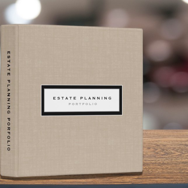 Estate Planning Portfolio Linen Print 3 Ring Binder (Creator Uploaded)