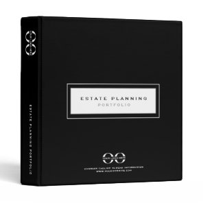 Estate Planning Portfolio Logo Black 3 Ring Binder