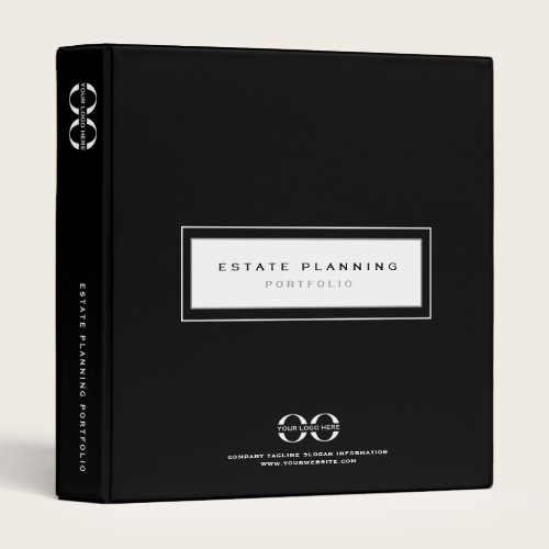 Estate Planning Portfolio Logo Black 3 Ring Binder Estate Planning Portfolio Logo Black 3 Ring Binder