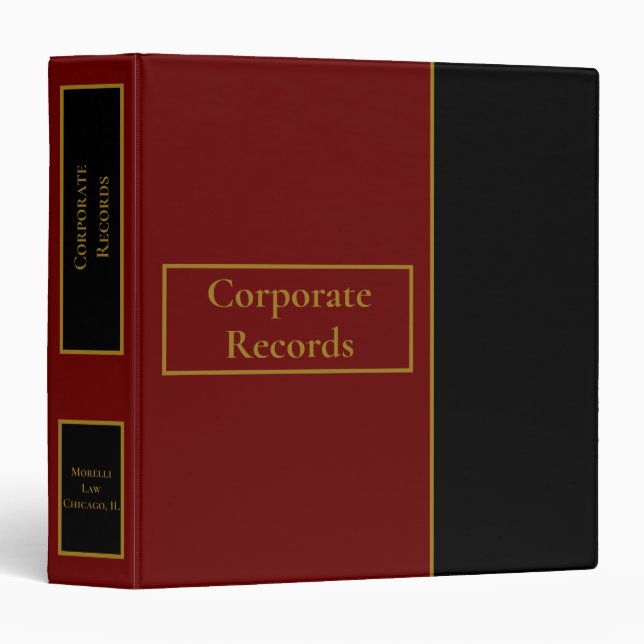 Estate Planning Portfolio - Red | Black  3 Ring Binder (Front/Spine)