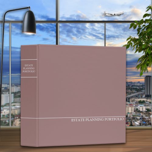 Estate Planning Portfolio _ Rose  White 3 Ring Binder