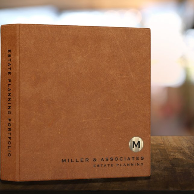 Estate Planning Portfolio Sable Faux Leather Print 3 Ring Binder (Creator Uploaded)