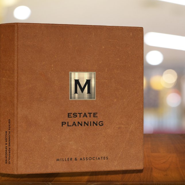 Estate Planning Portfolio Sable Leather Gold 3 Ring Binder (Creator Uploaded)
