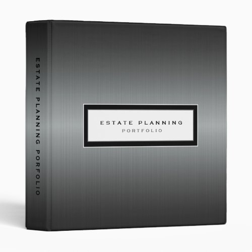 Estate Planning Portfolio Silver 3 Ring Binder