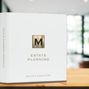 Estate Planning Portfolio White Gold 3 Ring Binder