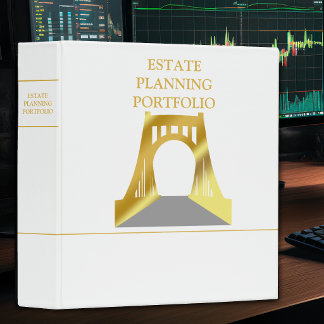 Estate Planning Portfolio - White \ Gold 3 Ring Binder