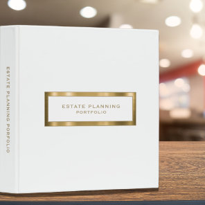 Estate Planning Portfolio White Gold 3 Ring Binder