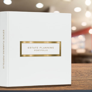  Estate Planning Portfolio White Gold 3 Ring Binder