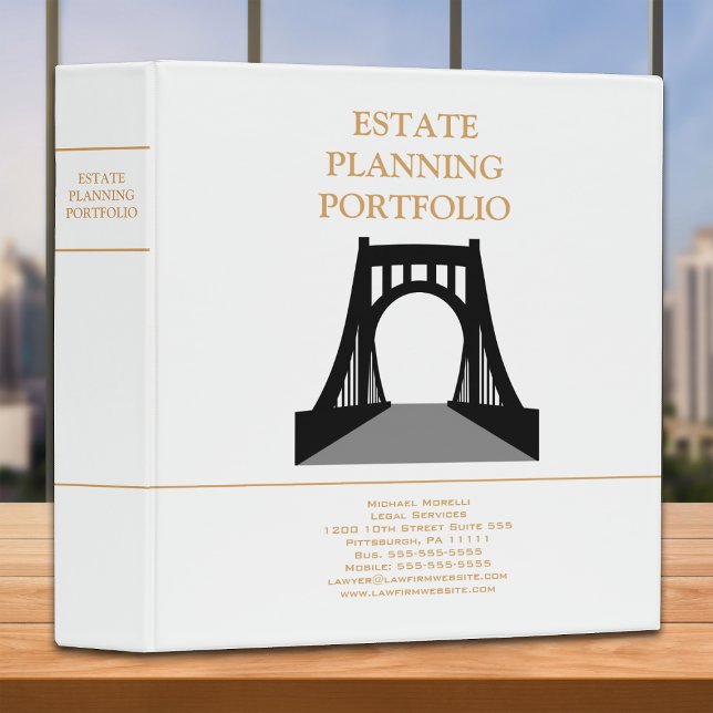 Estate Planning Portfolio - White \ Gold 3 Ring Binder (Creator Uploaded)