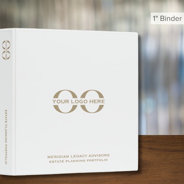 Estate Planning Portfolio White Gold Logo 3 Ring Binder (Creator Uploaded)