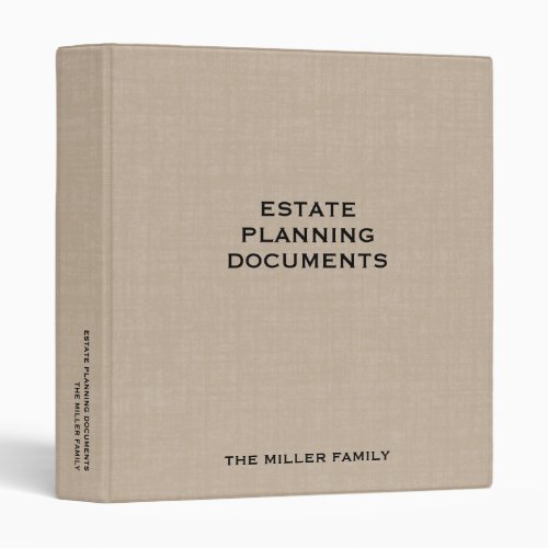 Estate Planning Trust Documents Binder