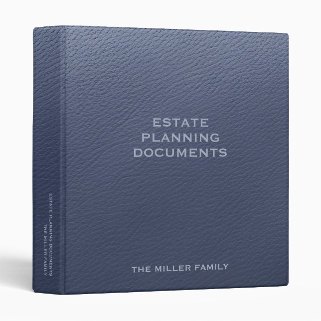 Estate Planning Trust Documents Binder (Front/Spine)