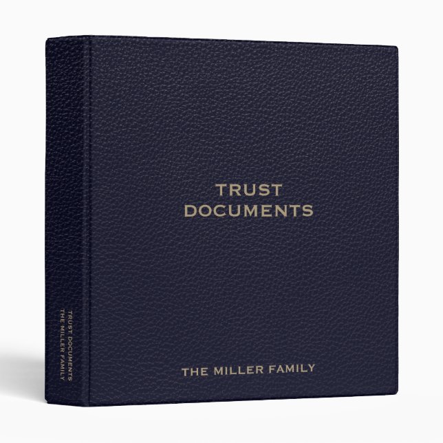 Estate Planning Trust Documents Binder (Front/Spine)