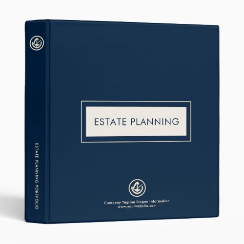 Estate Planning Trust Documents Navy Blue 3 Ring Binder