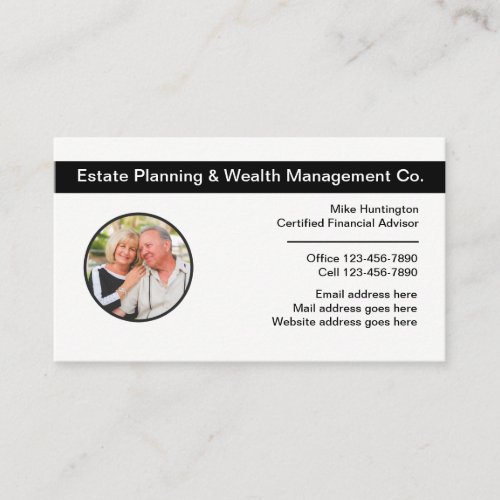 Estate Planning Wealth Management  Business Card