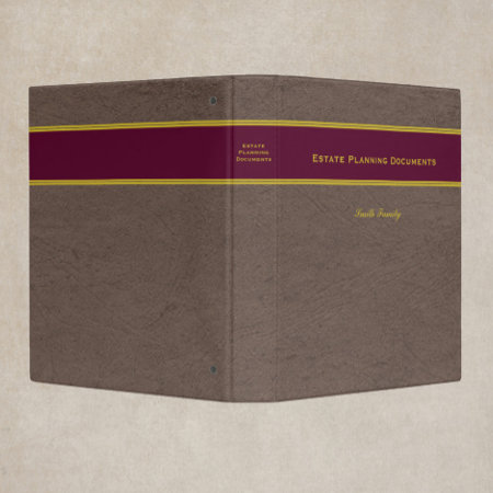Estate Planning With Custom Name 1-inch Binder