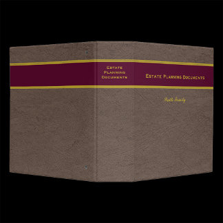 Estate Planning with Custom Name binder