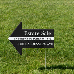 Estate Sale Custom House Auction Arrow Yard Sign