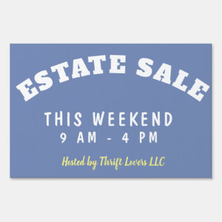 Estate Sale Event Customizable Yard Sign