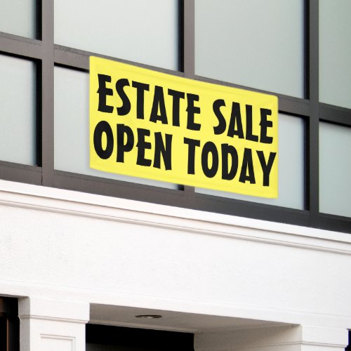 Estate Sale Open Today Banner Sign
