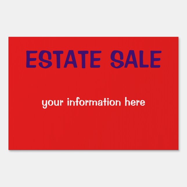 ESTATE SALE SIGN (Front)