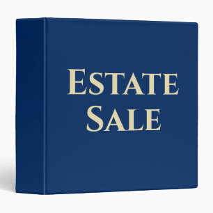 Estate Sale Support 3 Ring Binder
