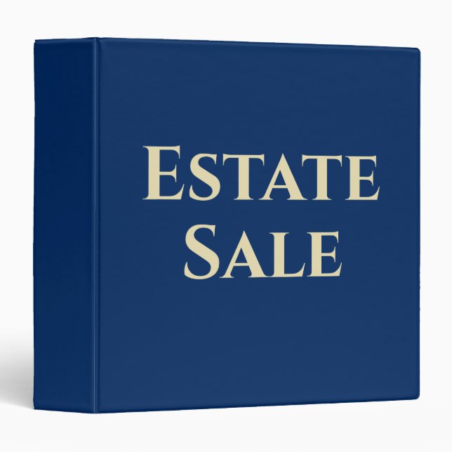 Estate Sale Support 3 Ring Binder (Front/Spine)