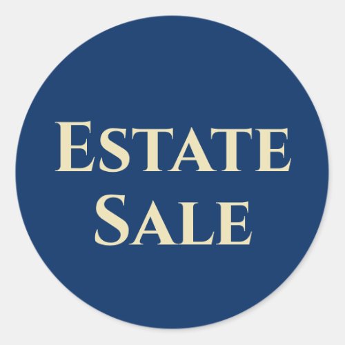 Estate Sale Support Classic Round Sticker