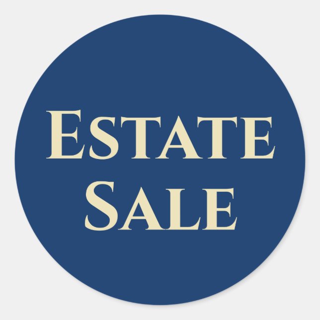 Estate Sale Support Classic Round Sticker (Front)
