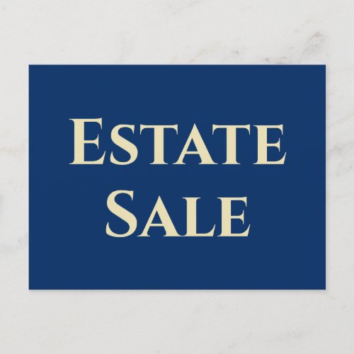 Estate Sale Support Postcard