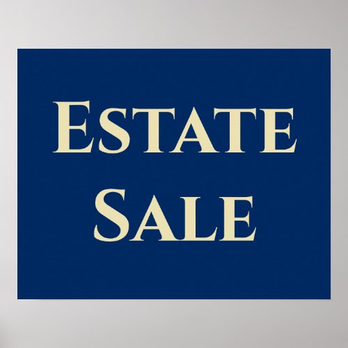 Estate Sale Support Poster