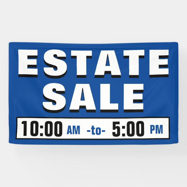 Estate Sale with Times Banner (Horizontal)