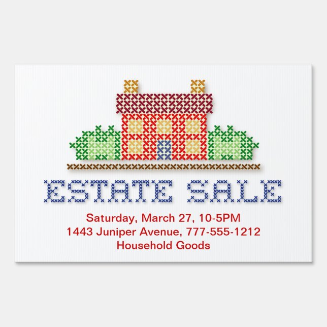 Estate Sale Yard Sign (Back)