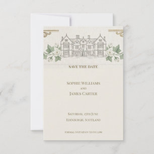 Estate Venue Save The Date Card