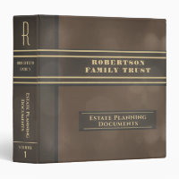 Estate, Will, Financial Records 3 Ring Binder