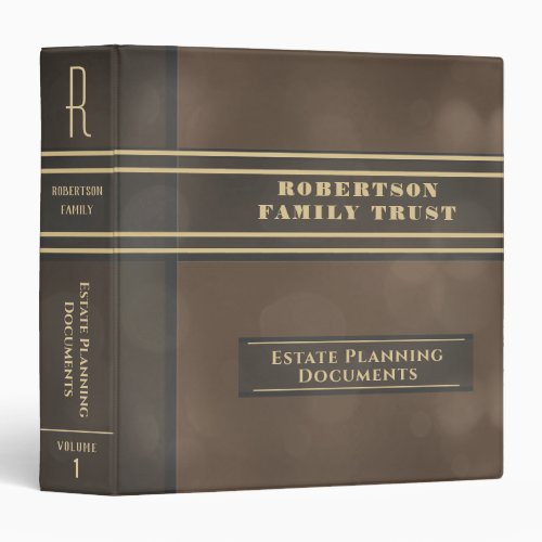 Estate Will Financial Records 3 Ring Binder