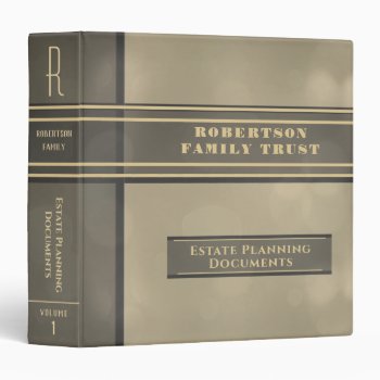 Estate  Will  Financial Records 3 Ring Binder by MemorialGiftShop at Zazzle