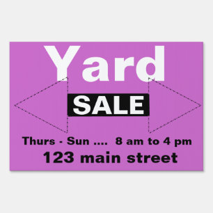 Estate, Yard or Garage Sale Yard Sign